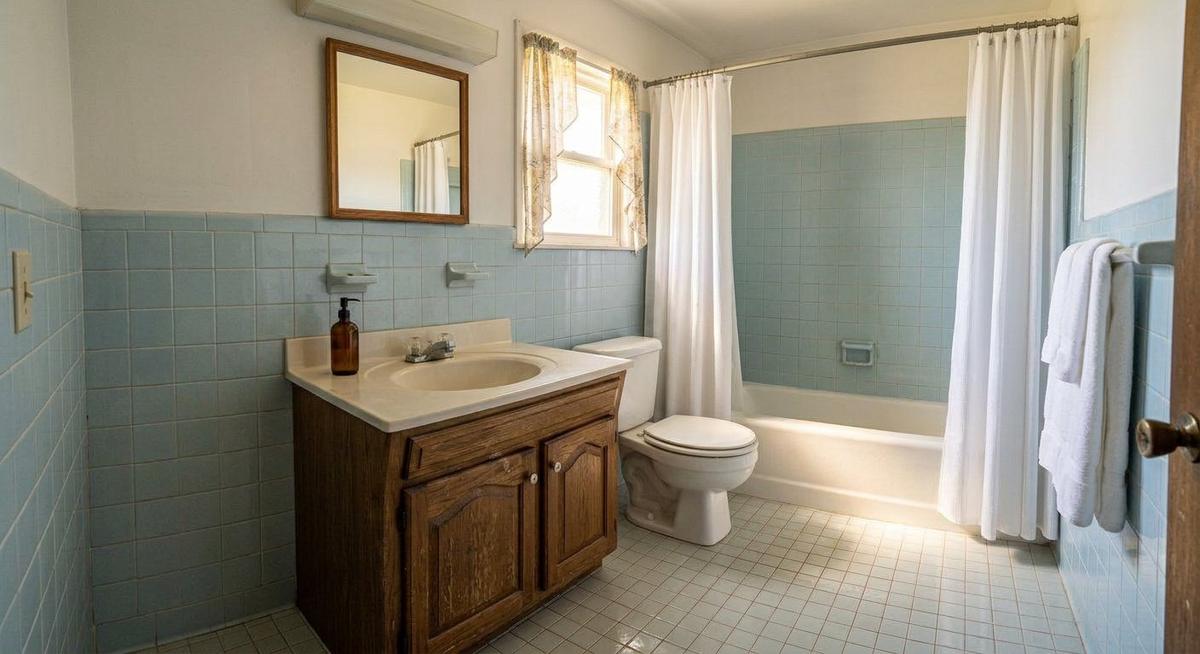 Master bathroom after cleanout