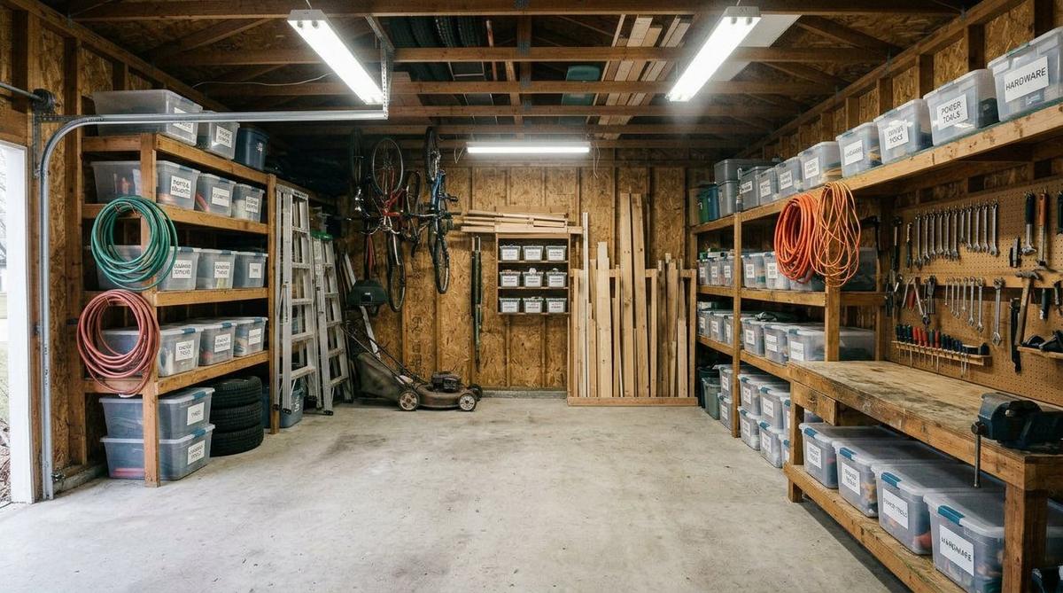 Two-car garage after cleanout
